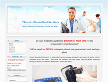 Tablet Screenshot of phoenixbiomedicalservices.com